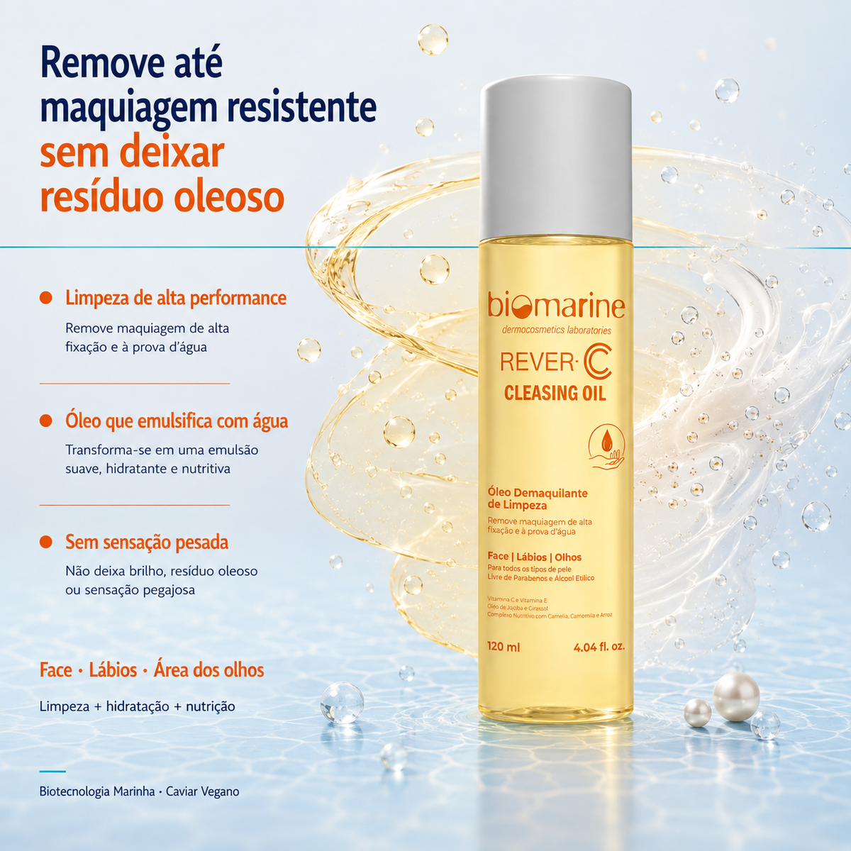 Óleo de Limpeza Facial Rever C Cleasing Oil 120ml