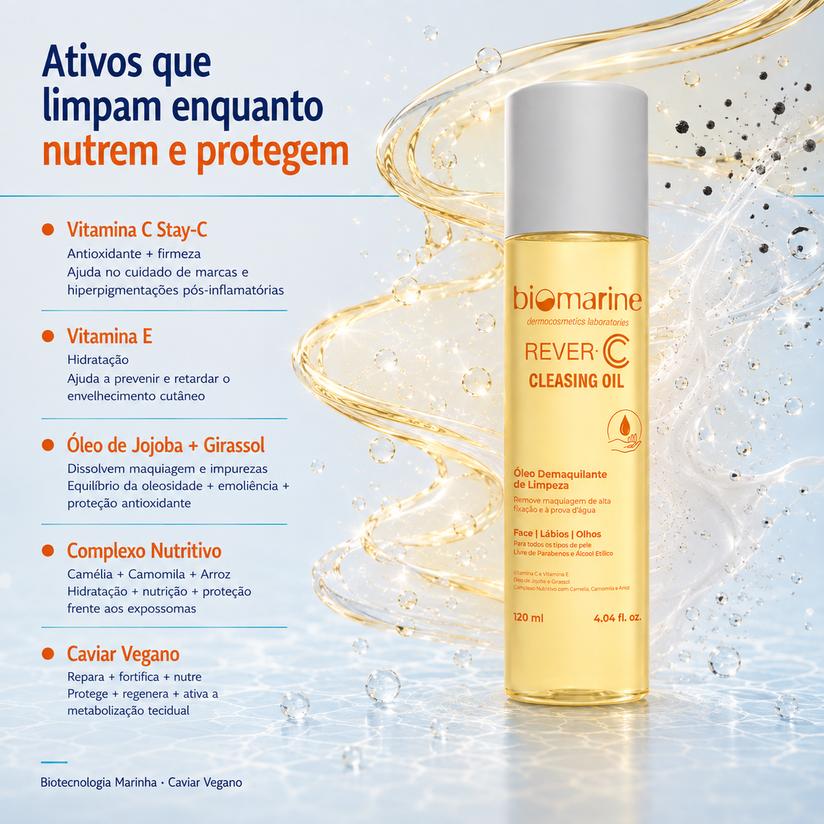 Óleo de Limpeza Facial Rever C Cleasing Oil 120ml