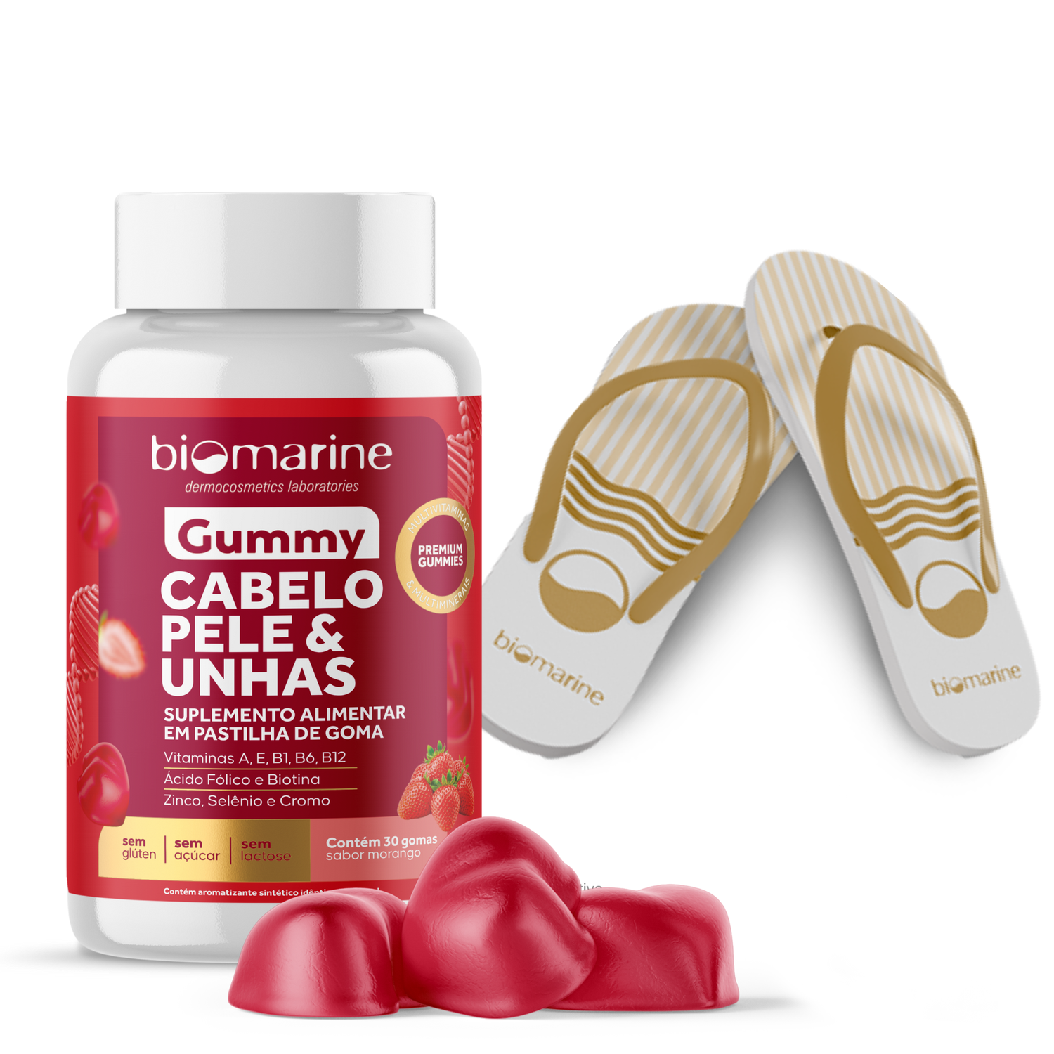 Combo Natal Gummy Cabelo, Pele & Unhas. Lançamento