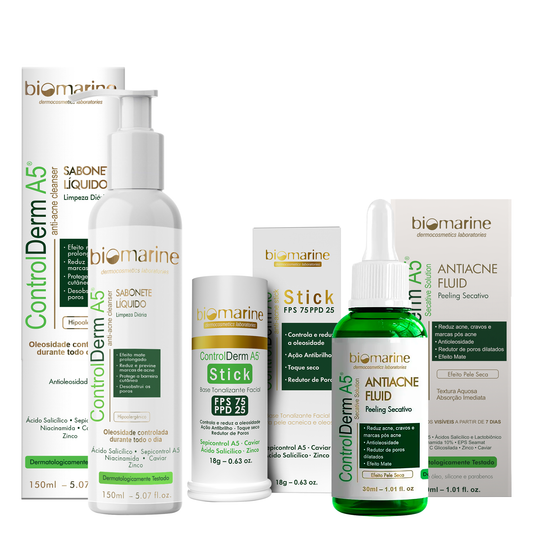 Combo - Tratamento Antiacne e Redução de poros + Fotoproteção Stick FPS75 com Cor + Brinde