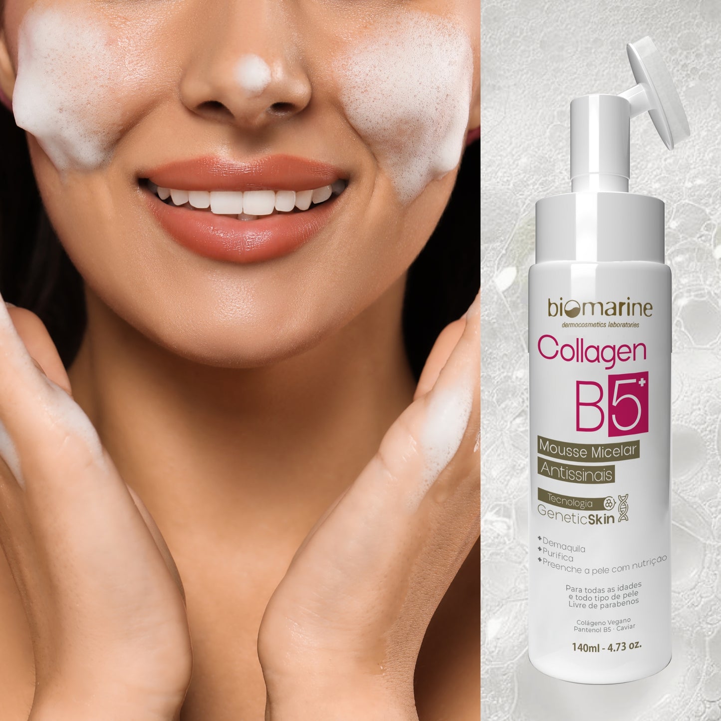 Sabonete Mousse Micelar Antissinais Collagen B5 140ml