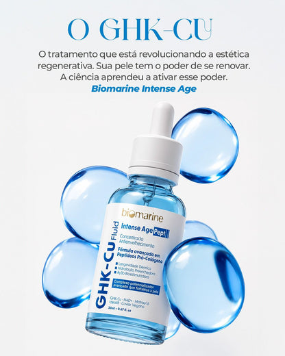 Intense Age Pept GHK-Cu Fluid Anti-Idade com Peptídeos Pró-Colágeno e NAD+ 20ml