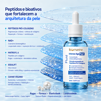 Intense Age Fluid Anti-Idade com Peptídeos Pró-Colágeno e NAD+ 20ml