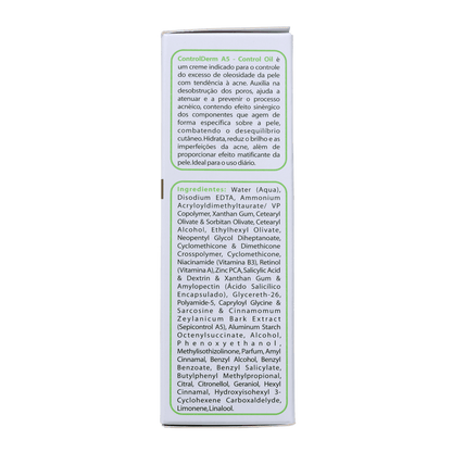 Creme Hidratante Controle de Oleosidade Control Derm A5 50ml