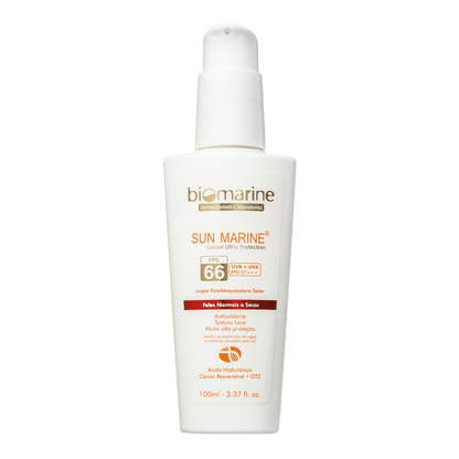 Protetor Solar Facial Antienvelhecimento Sun Marine FPS 66  100ml