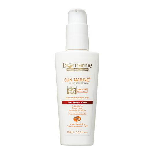 Protetor Solar Facial Antienvelhecimento Sun Marine FPS 66  100ml