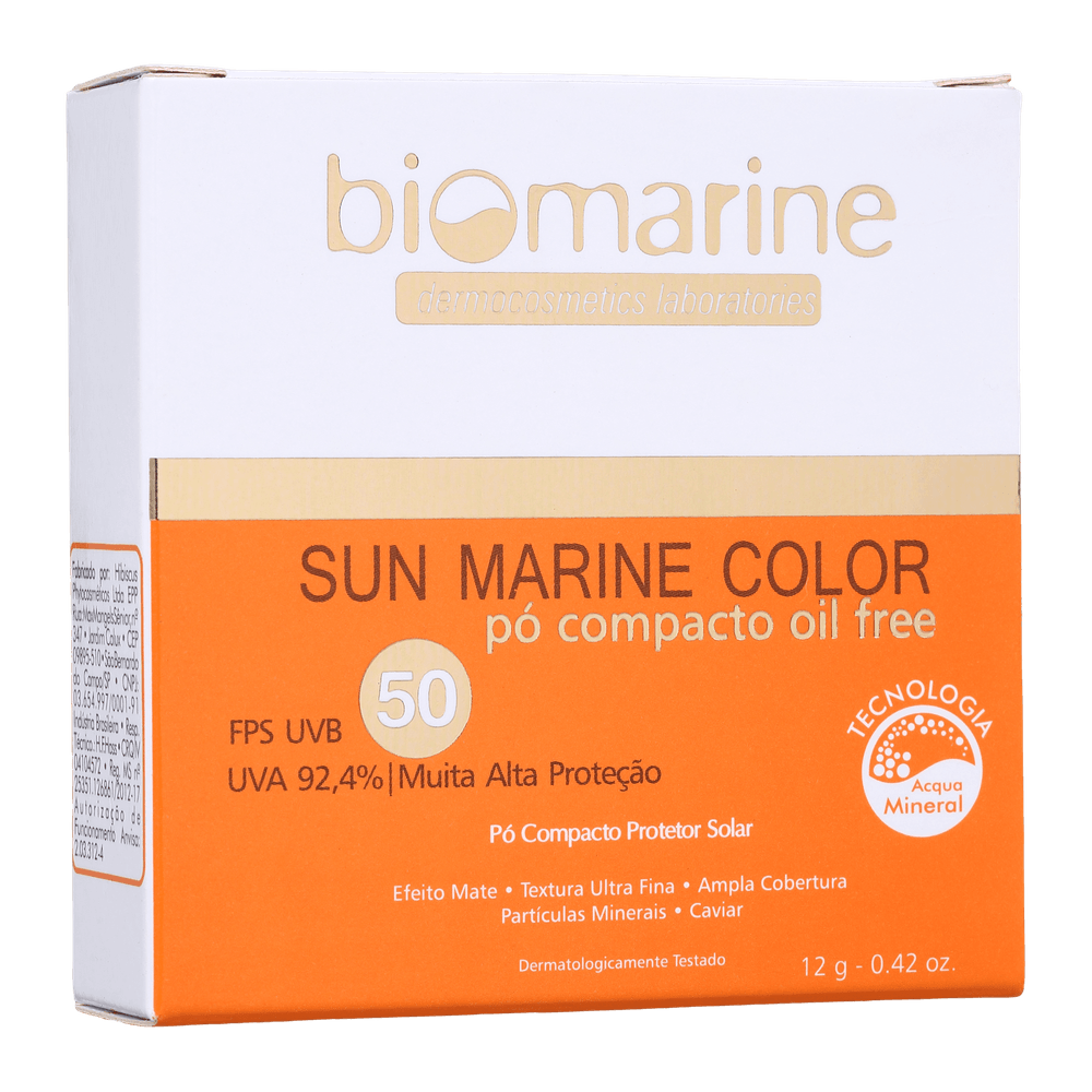 Protetor Solar Pó Compacto Sun Marine FPS 50 12g