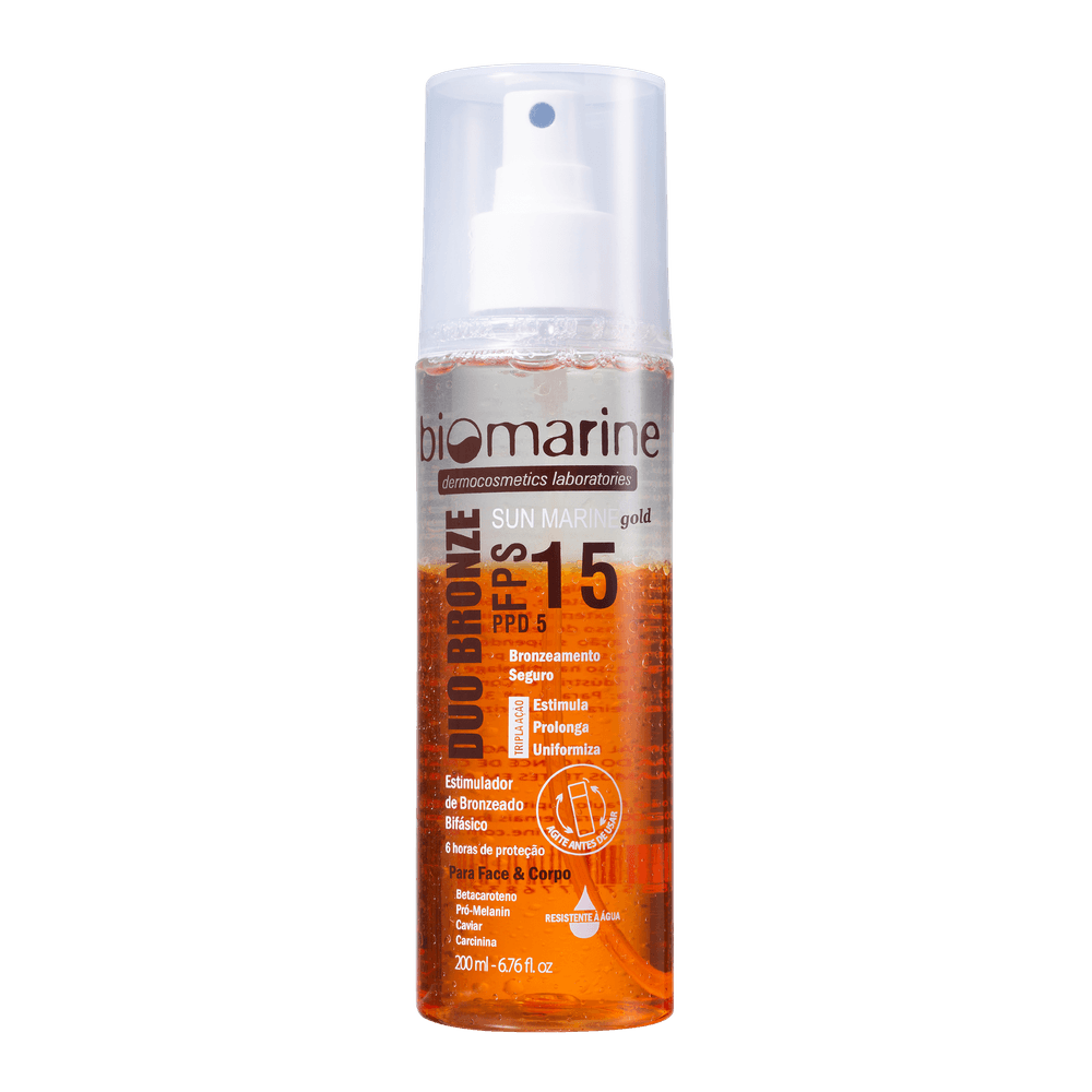 Bronzeador Bifásico Sun Marine Duo Bronze FPS 15 200g