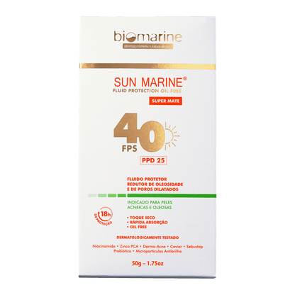Protetor Solar Facial Controlador de Oleosidade Sun Marine FPS 40 50g