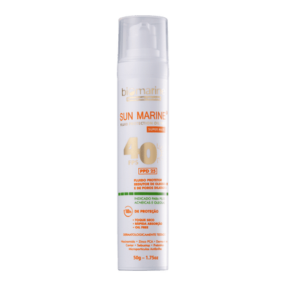 Protetor Solar Facial Controlador de Oleosidade Sun Marine FPS 40 50g