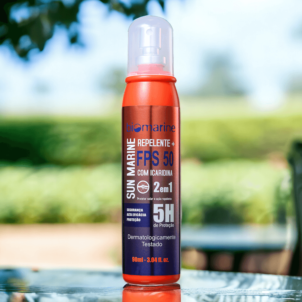 Protetor Solar e Repelente Icaridina Sun Marine FPS 50