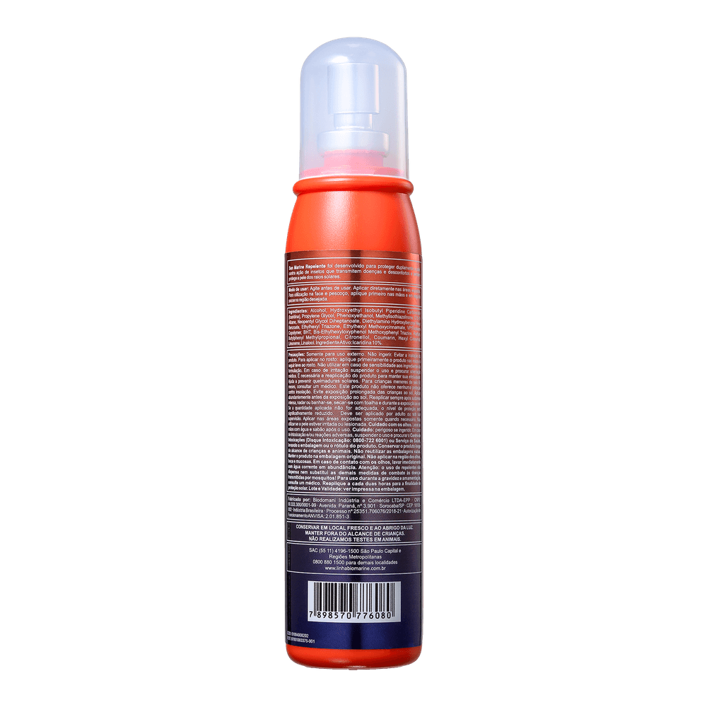Protetor Solar e Repelente Icaridina Sun Marine FPS 50