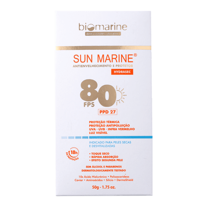 Protetor Solar Facial Sun Marine FPS 80 50g