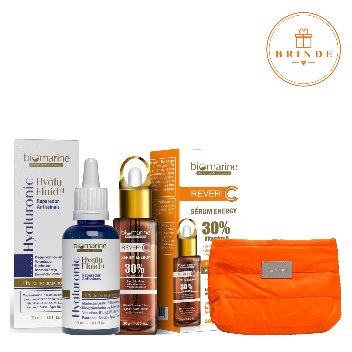 Combo Pele Luminosa com Vitamina C 30% & Hidratação 11x Ácido Hialurônico