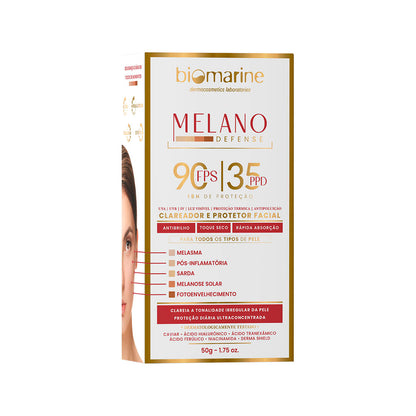 Protetor Solar e Clareador de Manchas Melano Defense FPS90 50g