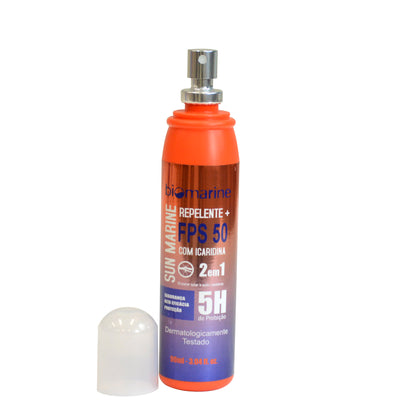 Protetor Solar e Repelente Icaridina Sun Marine FPS 50
